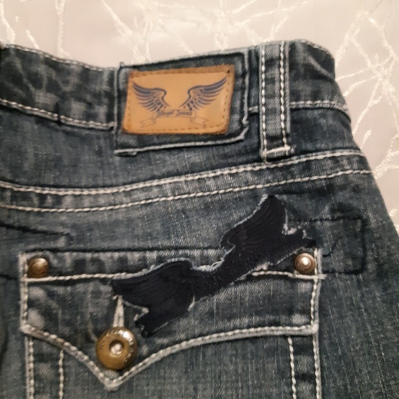 Illegal Capris Cuffed Blue Jeans Size 7 - Picture 4 of 8